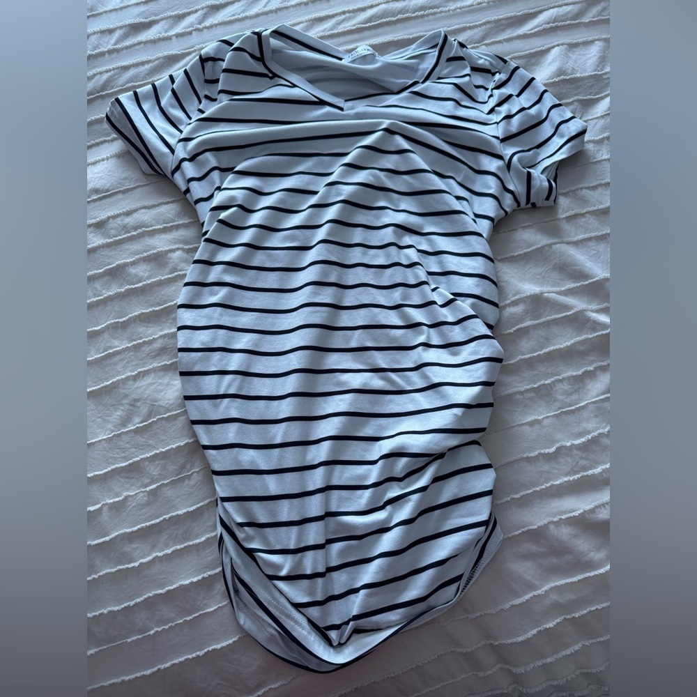 Striped V-Neck Dress